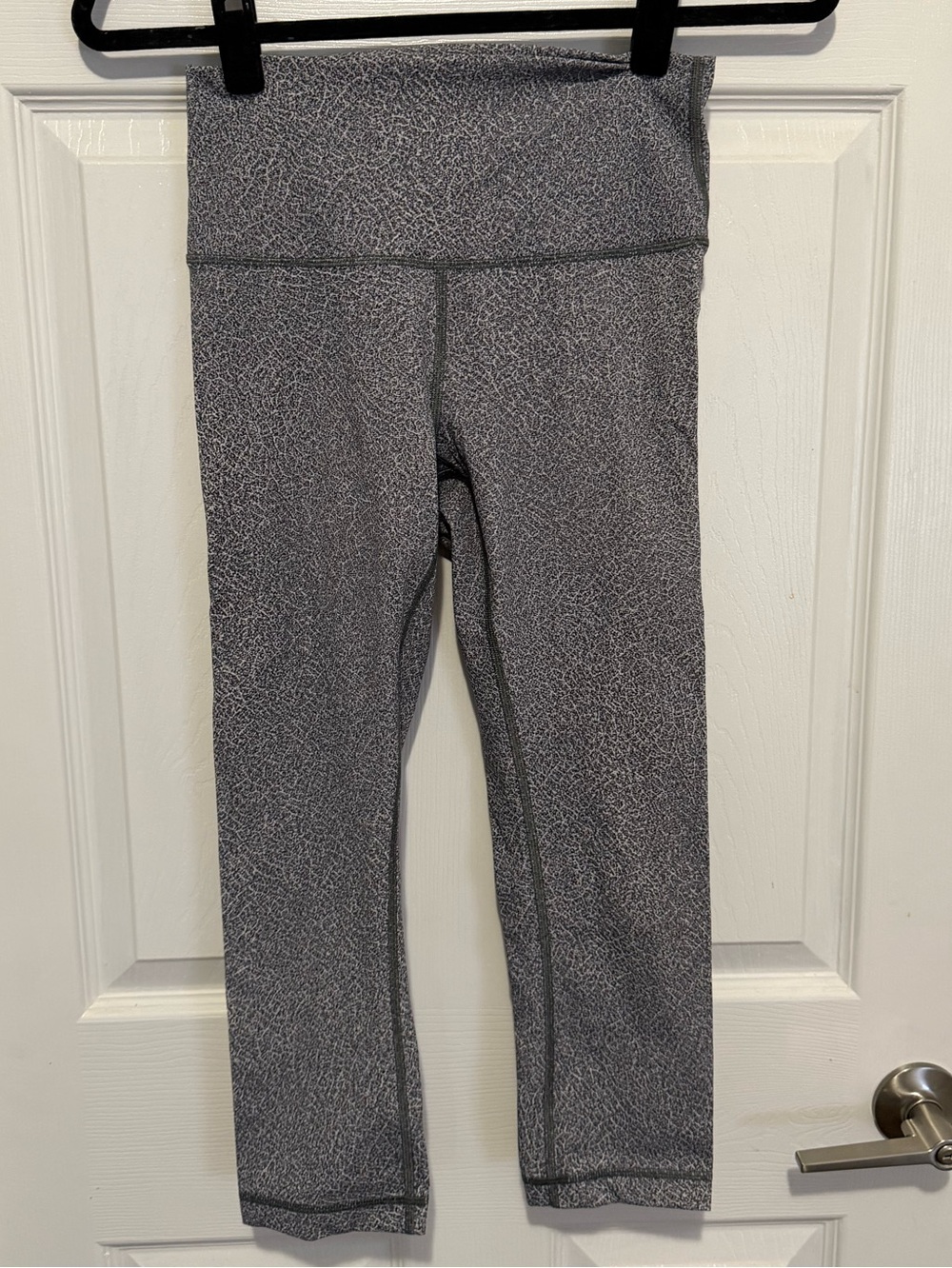 Lululemon Gray and Black Micro-Print Leggings
